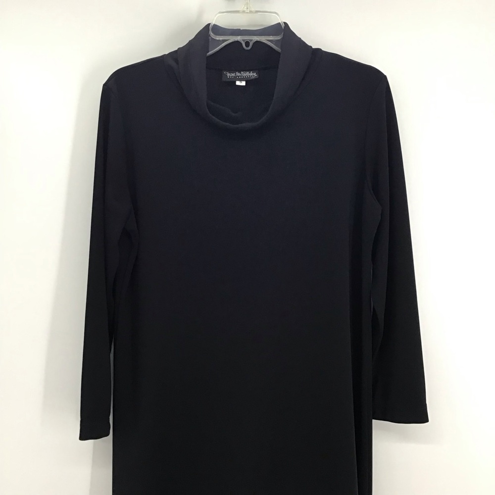 Diane Von Furstenberg DVF Concepts Vintage Mock Neck Sheath Dress Black Size S - Picture 4 of 8